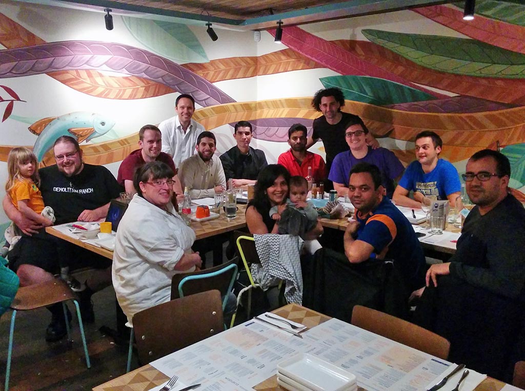 The Team at a Tapas Restaurant, Southampton, August 2017