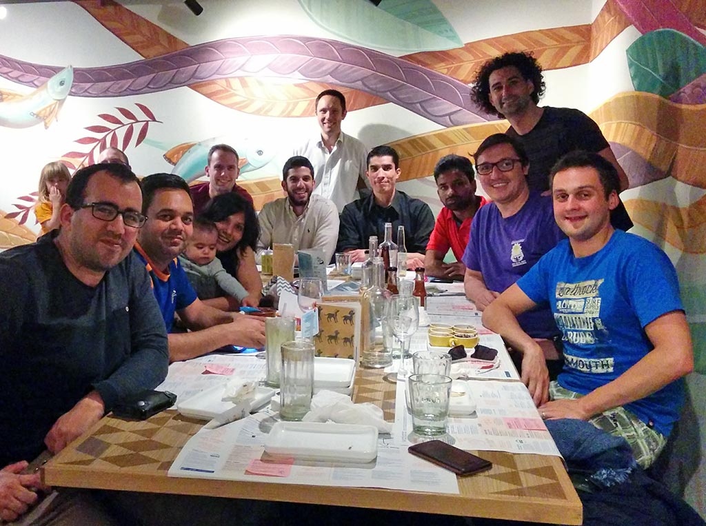 The Team at a Tapas Restaurant, Southampton, August 2017